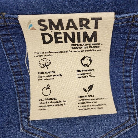 Tailor Vintage Mens Smart Denim Stretch Jean Shorts Blue 36X11 Cotton - Picture 5 of 10